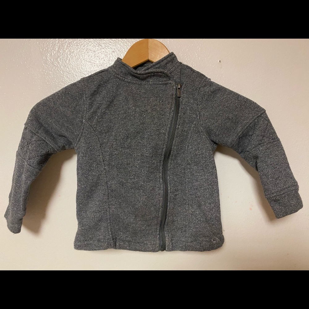 Calvin Klein Silver Childs Cross Body Zipper Coat